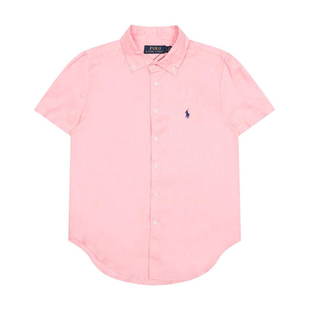 2025 Summer Ralph RL Little Pony Embroidered Pure Linen Goddess Short-Sleeved Shirt