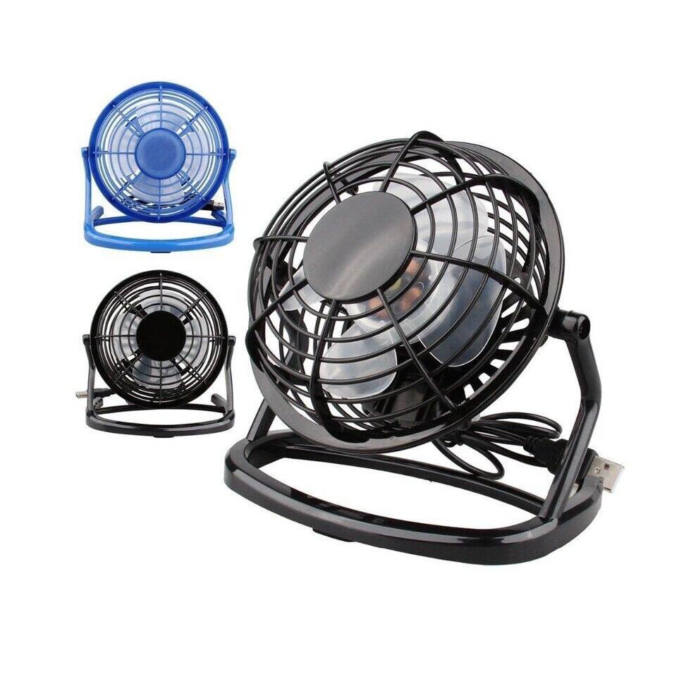 (Black) 4 Inch Desktop Fan Car Desk Fan USB Interface Mini Fan Usb Fan PP Plastic Fan For Outdoor Home