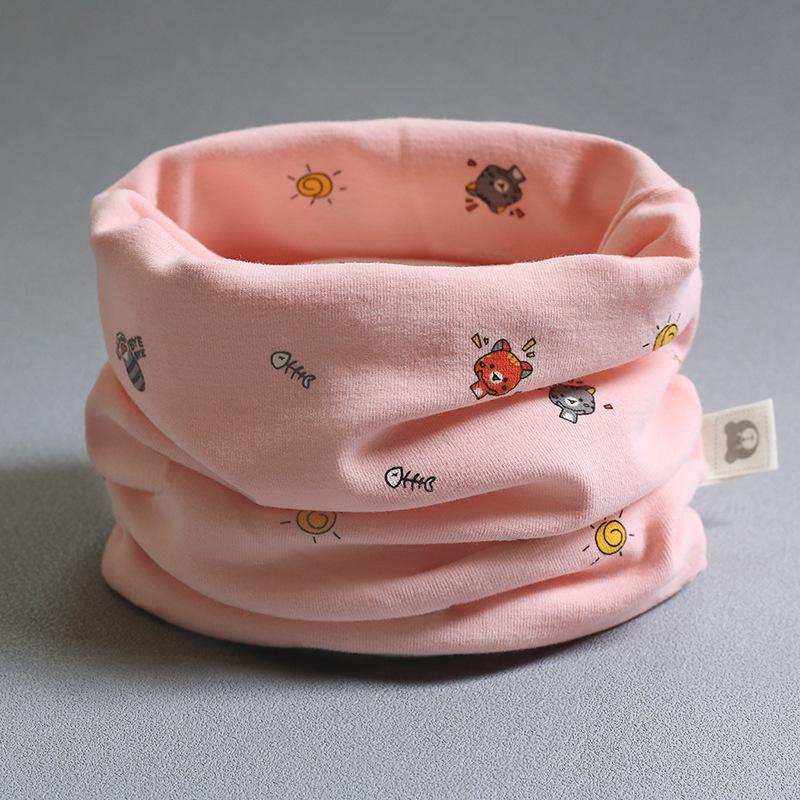 Class A Pure Cotton Baby Snood: Kids' Autumn/Winter Neck Warmer, Windproof Pullover Scarf for Boys & Girls.
