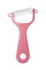 Kyocera Ceramic Easy To Angled Lightweight and Sterilizing and Peeler, Rust-Resistant, Clean, Pink, Blade, Sharp, Long-Lasting, Non-Staining,