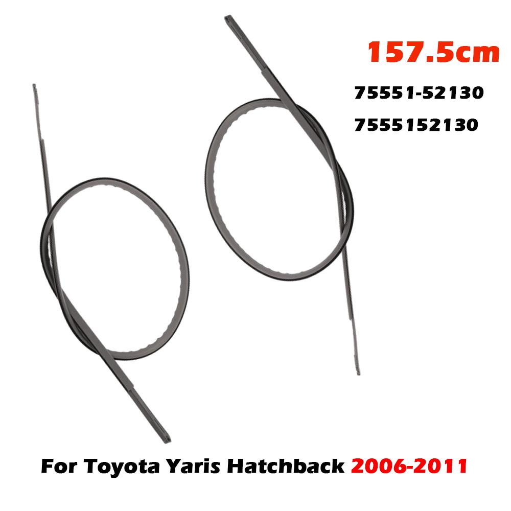 Для Toyota Yaris Хэтчбек 2006-2014 Автомобильная резиновая уплотнительная накладка на водосток боковой части крыши Черная 2 шт.