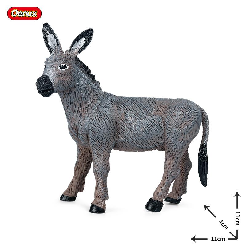Oenux Зоопарк Мир Сельскохозяйственное Животное Лошадь Корова Свинья Овца Коза Осел Модель Фигурки Льва Тигра ПВХ Обучающая Милая Детская Игрушка Подарок