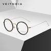 VEITHDIA ретро круглая оправа для очков модные анти-синий свет очки настраиваемые близорукость рецепт для мужчин/женщин - 1225