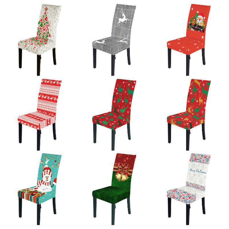 Праздничный рождественский чехол на стул с отличной эластичностью, идеально подходящий для любой мебели