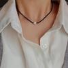 Женское модное серебряное ожерелье с блестящей жемчужной бусиной и кубическим цирконием