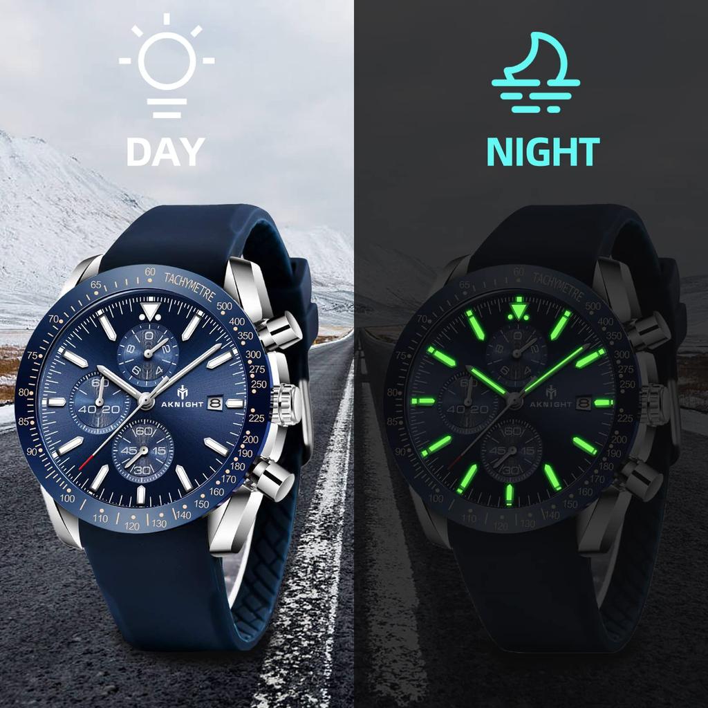 AKNIGHT Часы водонепроницаемые 3ATM аналоговые часы Chiminimalist классические наручные часы мужские мужские хронограф, мужские, мужские часы,
