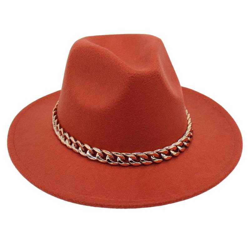 Шляпа-котелок с цепочкой, джазовая шляпа для мужчин и женщин, фетровая шляпа Джексона, сценическая твидовая шляпа