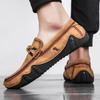 FashionMale Повседневная обувь с круглым носком Мужская кожаная обувь на плоской подошве Удобная законная роскошная распродажа Обычная ПУ 2024 Тенденция Низкая цена Элегантный на