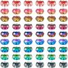 KISSITTY 66Pcs Assortment European Resin Beads Glitter Large Hole Bead Mixed Colors Platinum Cores Rondelle Mixed Color Spacer Beads for Jewelry
