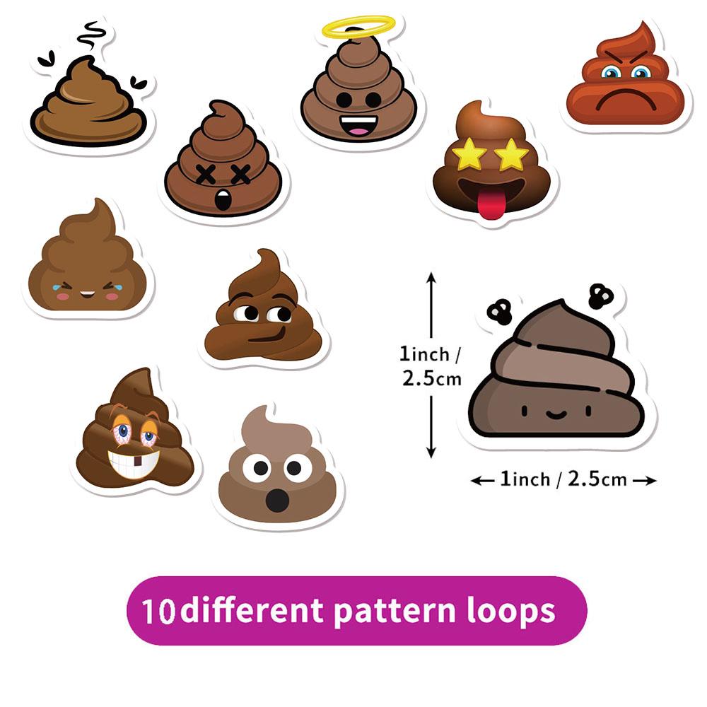 500PCS Cartoon Evil Fun Poop Roll Sticker Small Pattern DIY Luggage Skateboard Water Cup Motorcycle Stickers