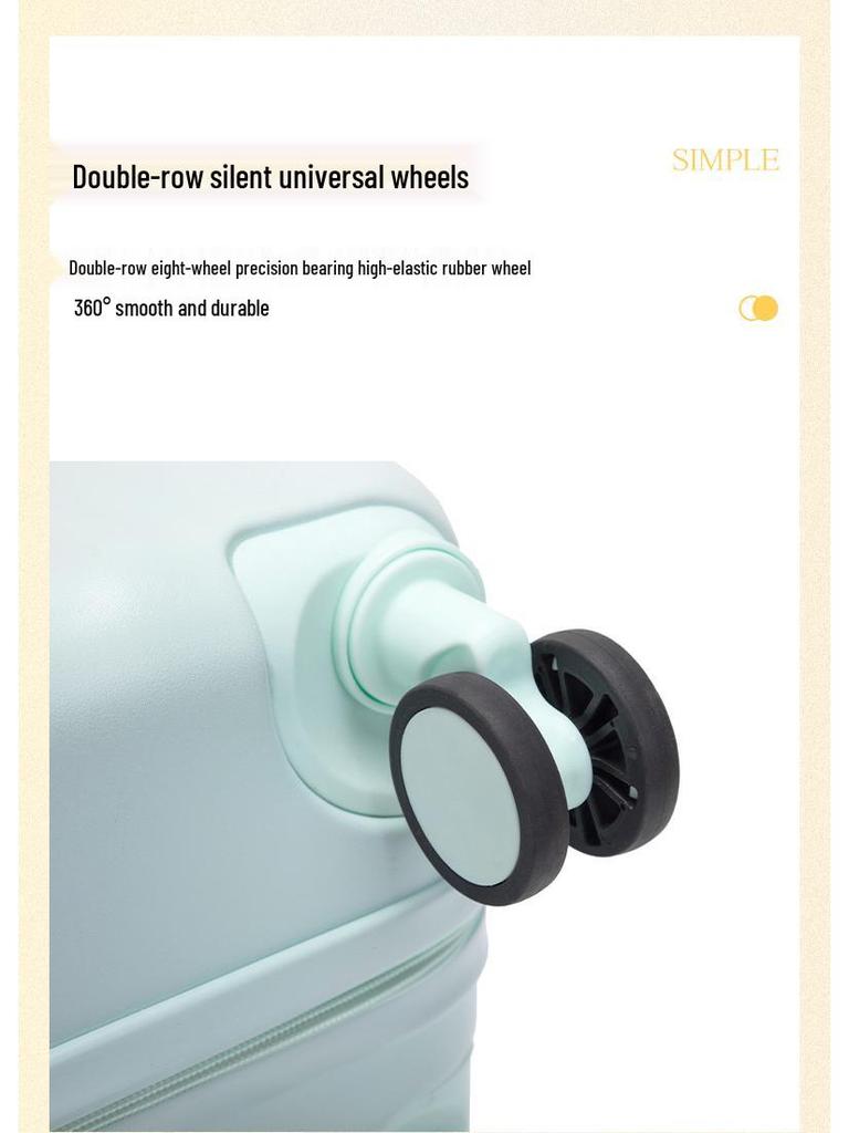 Легкий женский чемодан-спиннер 20 дюймов с подстаканником - Ручная кладь в свежем стиле