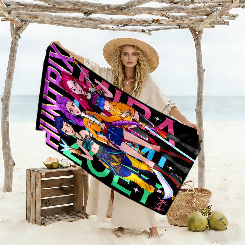 Huntress Power Squad Beach Towel Super Soft & Absorbent Comfortable Lightweight Suitable for Swimming, Gym, Camping, Yoga Vacation