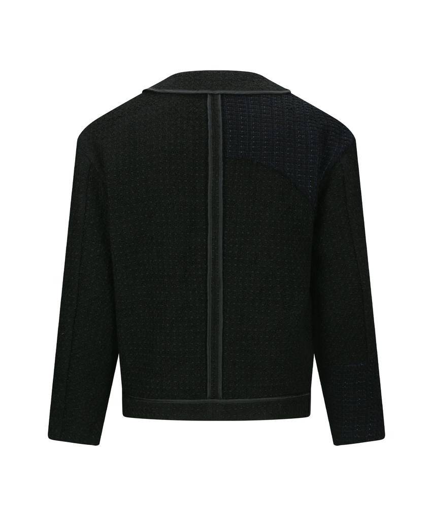 Adsb Andersson Bell Unisex Inside Out Tweed Cardigan Awa732U(Black)