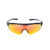 FUJIKAZE Sports Sunglasses with Polarized UV400 for Trail and Mountain 4 Interchangeable Stays In Place Even During Intense Includes Storage Lenses,