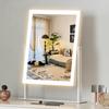 Hansong Actress Tabletop Hollywood Lighted Makeup Three Color Lighting Stepless 10x 360 Degree LED Power Supply 25x30cm Mirror, Mirror, Mirror, Modes,