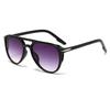 Vintage Rivet Pilot Oversized Sunglasses Women For Men Sun Glasses Punk Big Frame Luxury Brand Designer Popular Shades Uv400