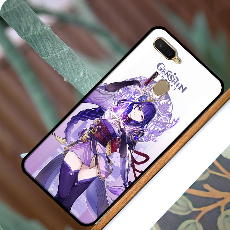 Genshin Impact Raiden Shogun Case For OPPO A83 A91 A93 A1K A15 A3S A54 A74 A94 A5 A9 A31 A53 A52 A72 A53S Back Cover