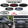 kcajq5 114mm/150mm/175mm Car Front Hood Emblem for Ford Fiesta Range Focus Mondeo Explorer Fusion Transit Edge Auto Rear Trunk Sticker