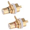 2 шт. позолоченный медный RCA-разъем для монтажа на панель, гнездовой разъем или разъем
