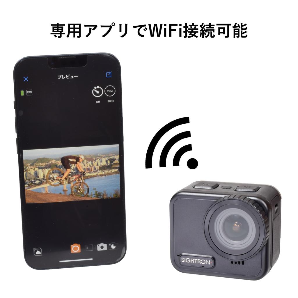 Экшн-камера SIGHTRON CUBE CAM 4K 60FPS 21 м водонепроницаемая 6-осевая стабилизация изображения ультраширокоугольный монитор NOA0001 DAC-201 170° 2.1