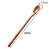 Spoon Rice Soup Desserts Condiment Long Handle Wooden Spoon Honey Tea Scoops Coffee Accessories