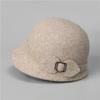 Women's Lightweight Wool Fisherman Hat - Warm & Cozy Short Brim Beanie with Decorative Bow, Soft Non-Stretch Design for Fall/Winter