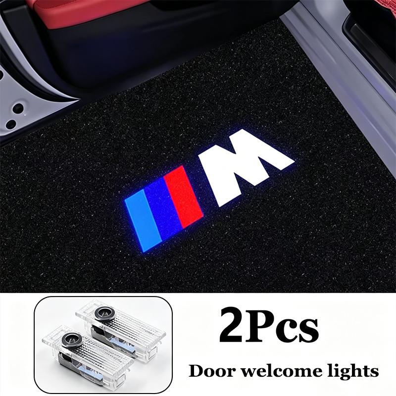 NTSM5 Motorcycle Sticker/LED Car Door Logo Welcome Lights Auto Laser Projector Lamp For BMW M E46 E90 E60 F30 F10 G20 E87 E92 E91 X5 6