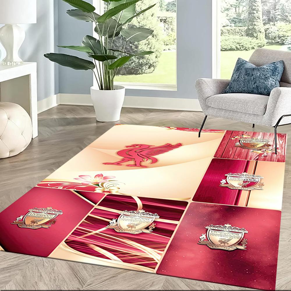 Liverpool Football Club Floor Mat Design For Game Room Balcony Dormitory Dining Room Antislip Carpet Anime Office Decor Perfect Gift For Womenmen