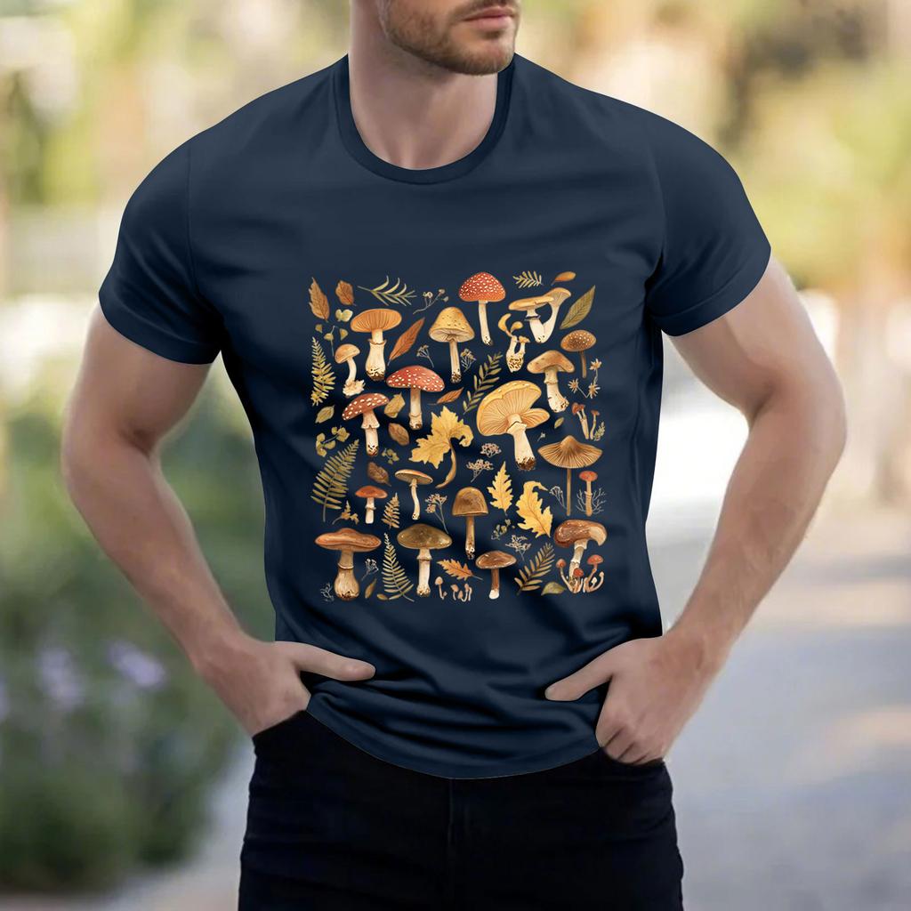 Men's Stand Collar Short Sleeve Shirt Loose Leisure Holiday Shirt Man