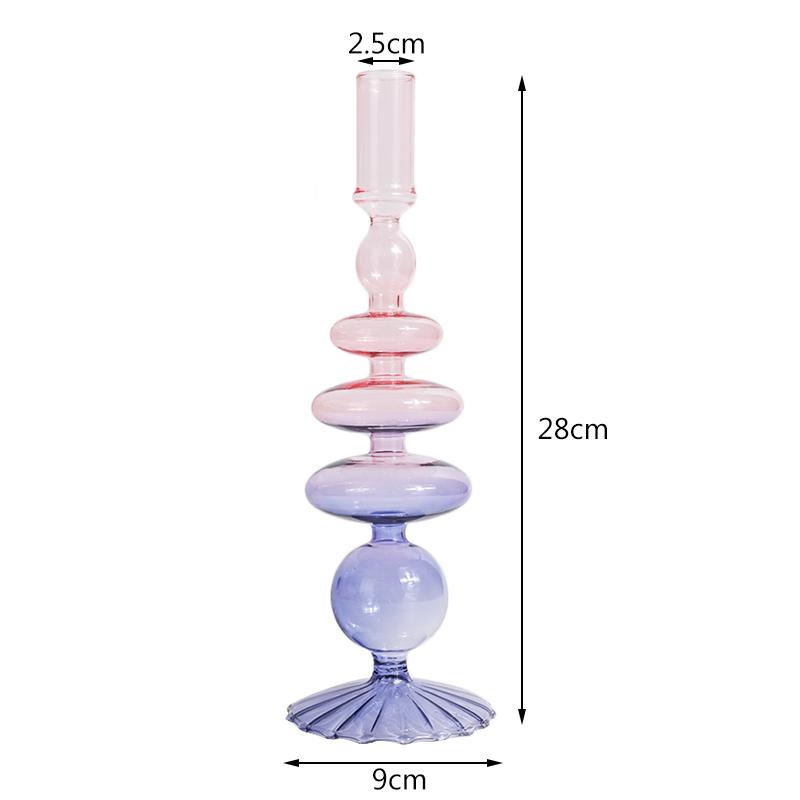 Скандинавские стеклянные подсвечники для вечеринки, стеклянная ваза, украшение для дома, подсвечник на день рождения, подсвечник, воск, Portavelas Decor