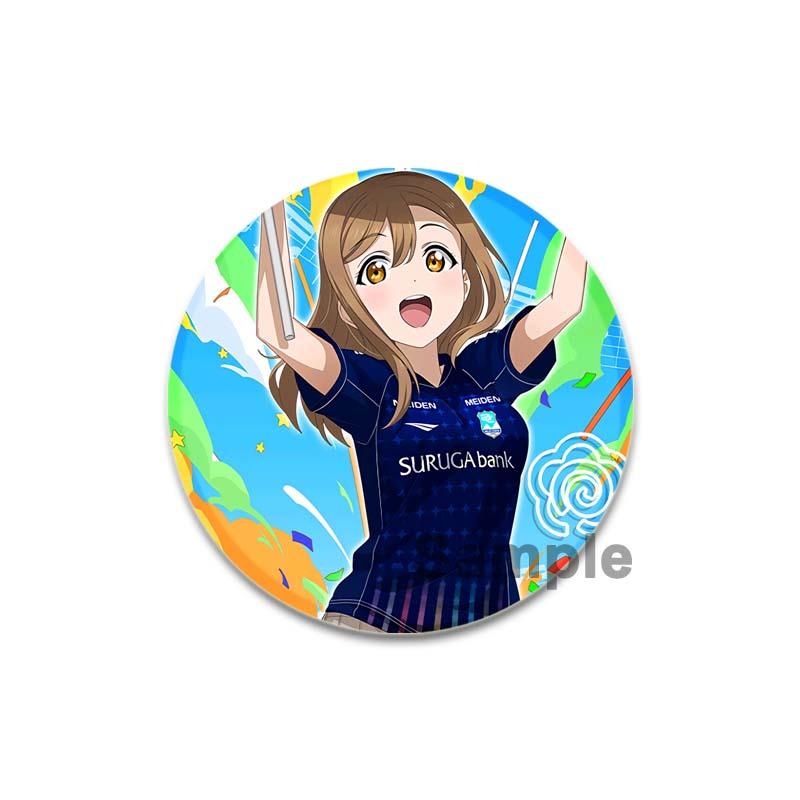 32/44/58mm LoveLive!SuperStar!!Ping An Pansy Tang Coco Round Brooch Clothing Lapel Pin Souvenir Soft Button Decorative Hat Badge