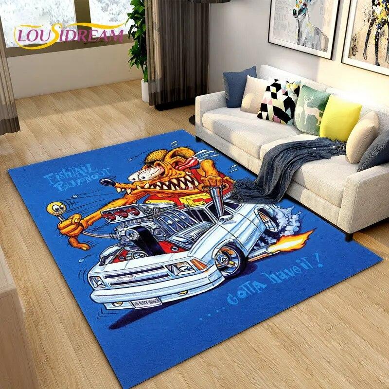 Забавный коврик с рисунком крысы Финка, ковер для гостиной, спальни, гаража, дивана, коврик для украшения, детский нескользящий напольный коврик