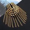 New Fashion 1 Pair Chain Tassel Rivet Shoulder Pad Brooch Punk Tassel Metal Epaulet For Women Men