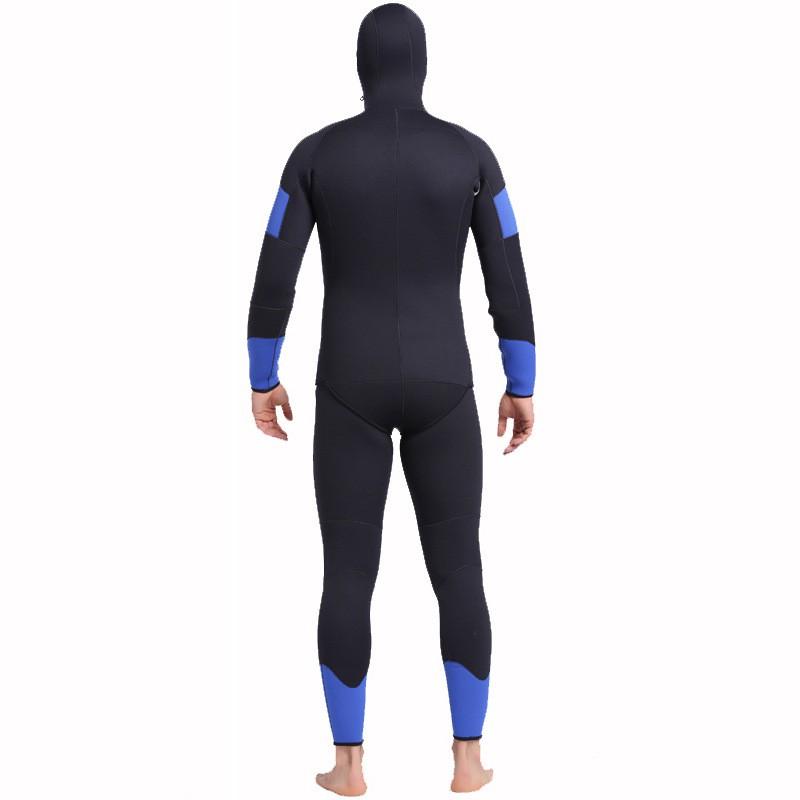 5mm Mens Full Wetsuit With Hood Diving Surfing Snorkeling Winter Swimming Warmth Chloroprene Neoprene