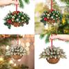 Украшения Декор для дома Подвесная корзина Искусственный венок Гирлянда Mreey Рождество Рождественские украшения