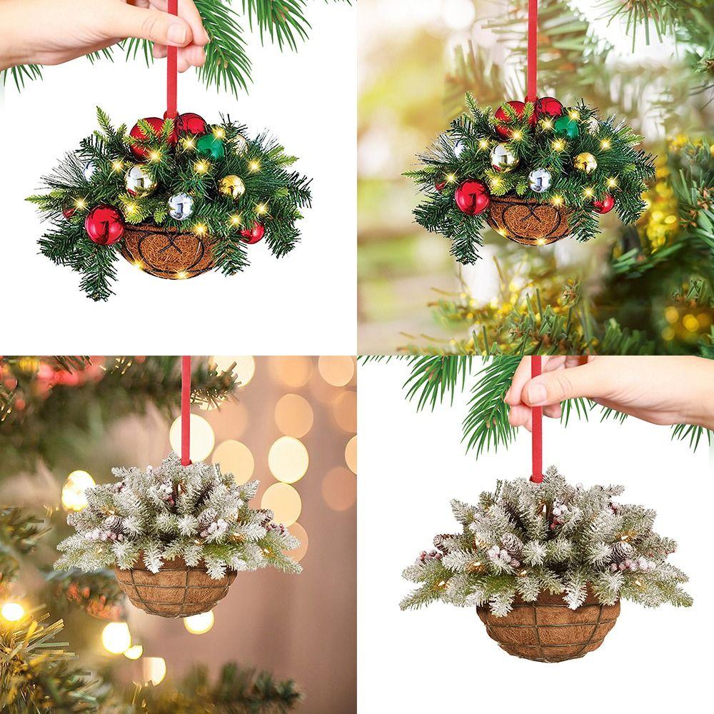 Украшения Декор для дома Подвесная корзина Искусственный венок Гирлянда Mreey Рождество Рождественские украшения