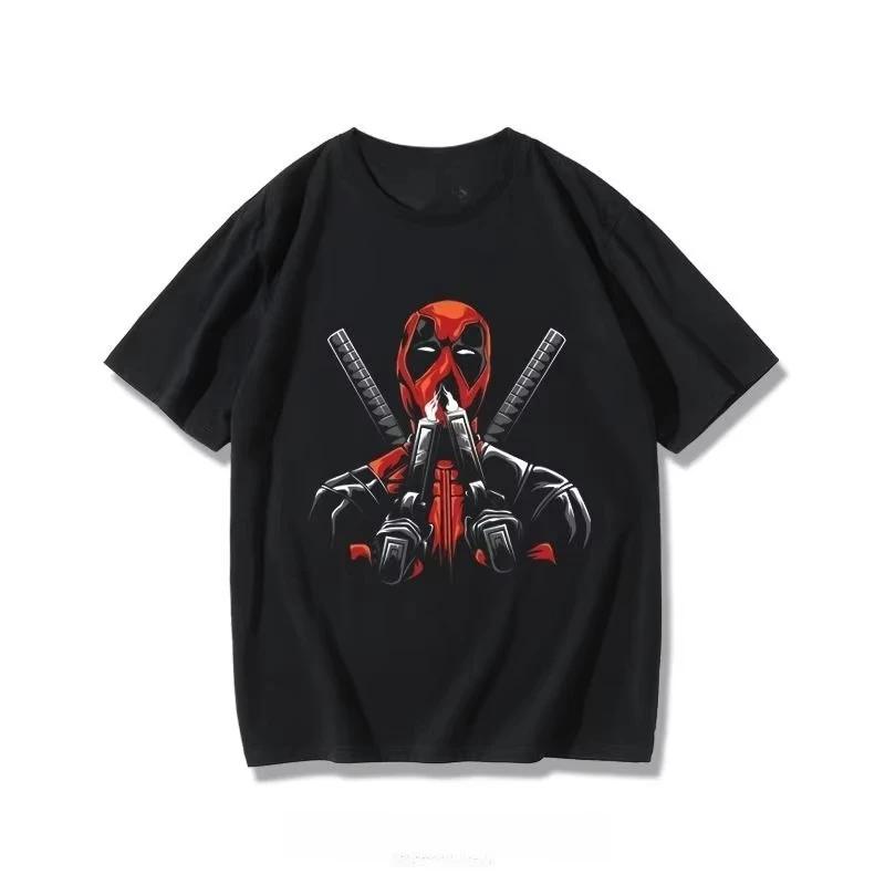 Childrens Tshirt Marvel Dead Special Print Parent Child Wear Summer New Cotton Short Sleeved Unisexs and Womens Top