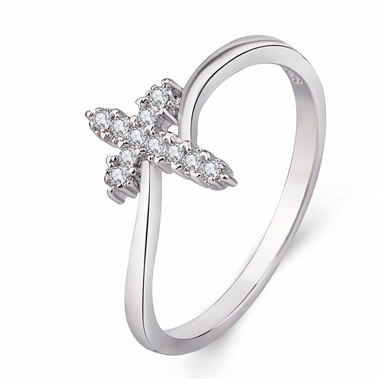 Геометрическое кольцо-крест с инкрустированными циркониевыми камнями, потрясающий подарок на помолвку для пар, модный аксессуар для рук, европейский стиль, Am