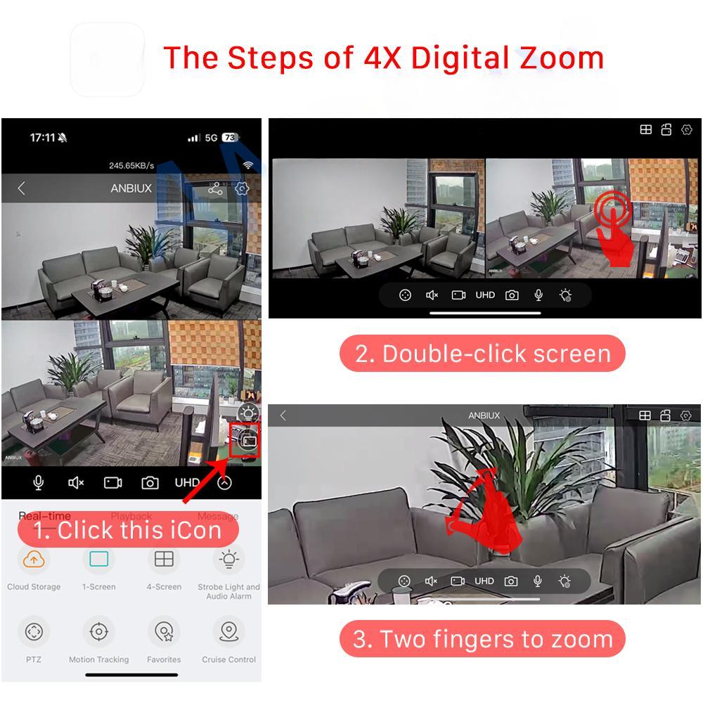 LS VISION 8 МП 4K PTZ IP-камера с двумя объективами, с двойным экраном 4 МП HD 4-кратным цифровым зумом, автоматическим слежением, беспроводная уличная камера видеонаблюдения P6SLTIE
