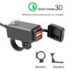 Motorcycle Charger Socket QC3.0 USB Fast Charge Adapter Waterproof USB Adapter 12V Phone Quick Charge 3.0 with Switch Moto Accessory