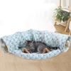 Cat Toy Tunnel Tube Tunnels Collapsible Kitten Play Tent +Bed Interactive Toy Maze- Cat House for Rabbits Small Animal