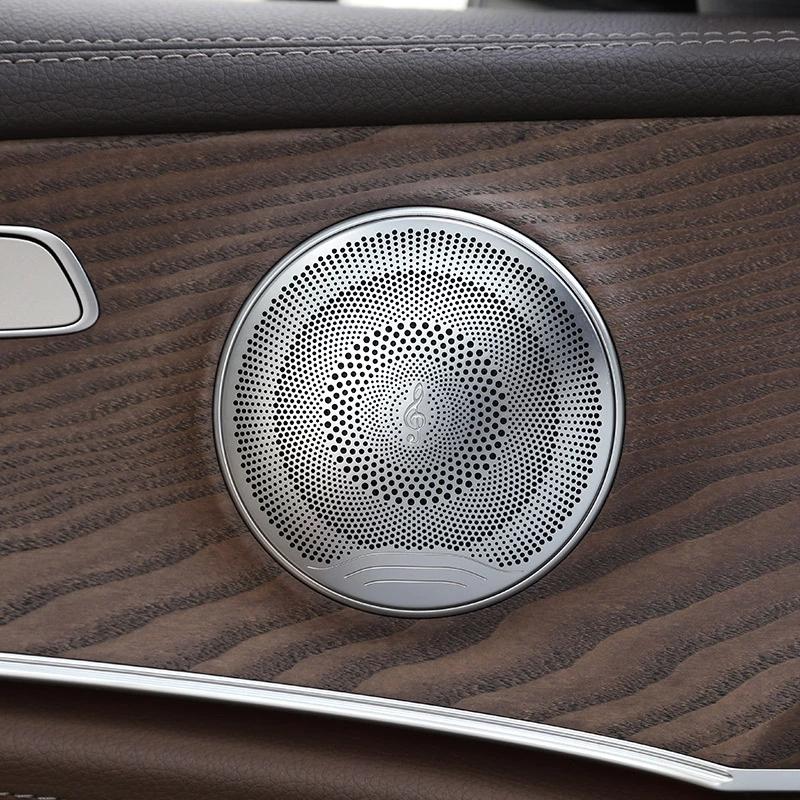 4 шт. для Mercedes Benz GLC X253 E Class W213 C Class W205, внутренняя дверь автомобиля, аудиодинамик, дверной громкоговоритель, накладка, наклейка