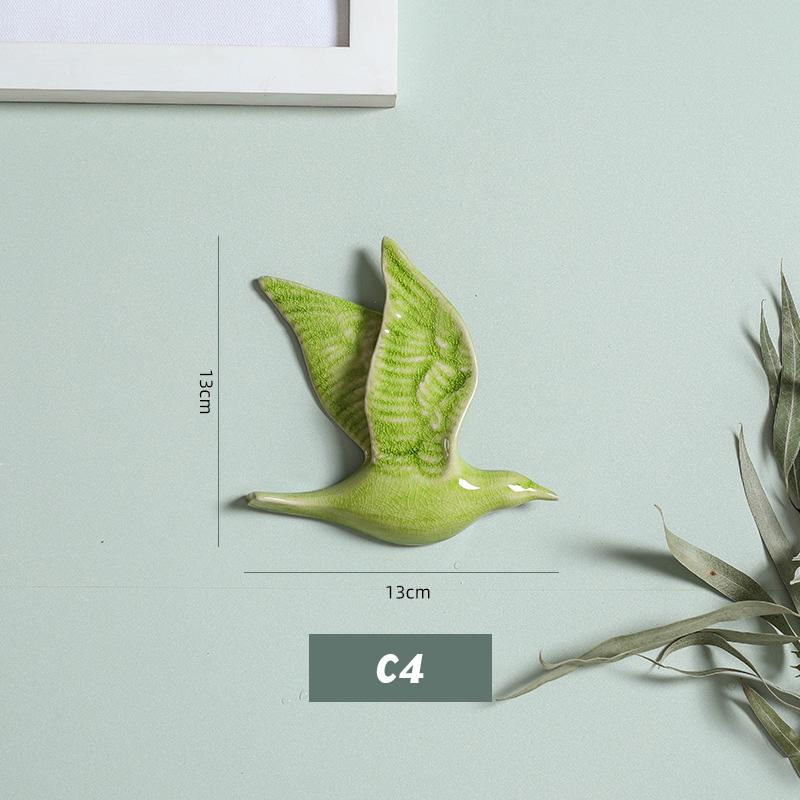 3D Керамические Птицы Настенный Подвесной Кулон Домашние Украшения Декор для ТВ-фона Ремесла Декор для Подвешивания в Гостиной Ручная работа