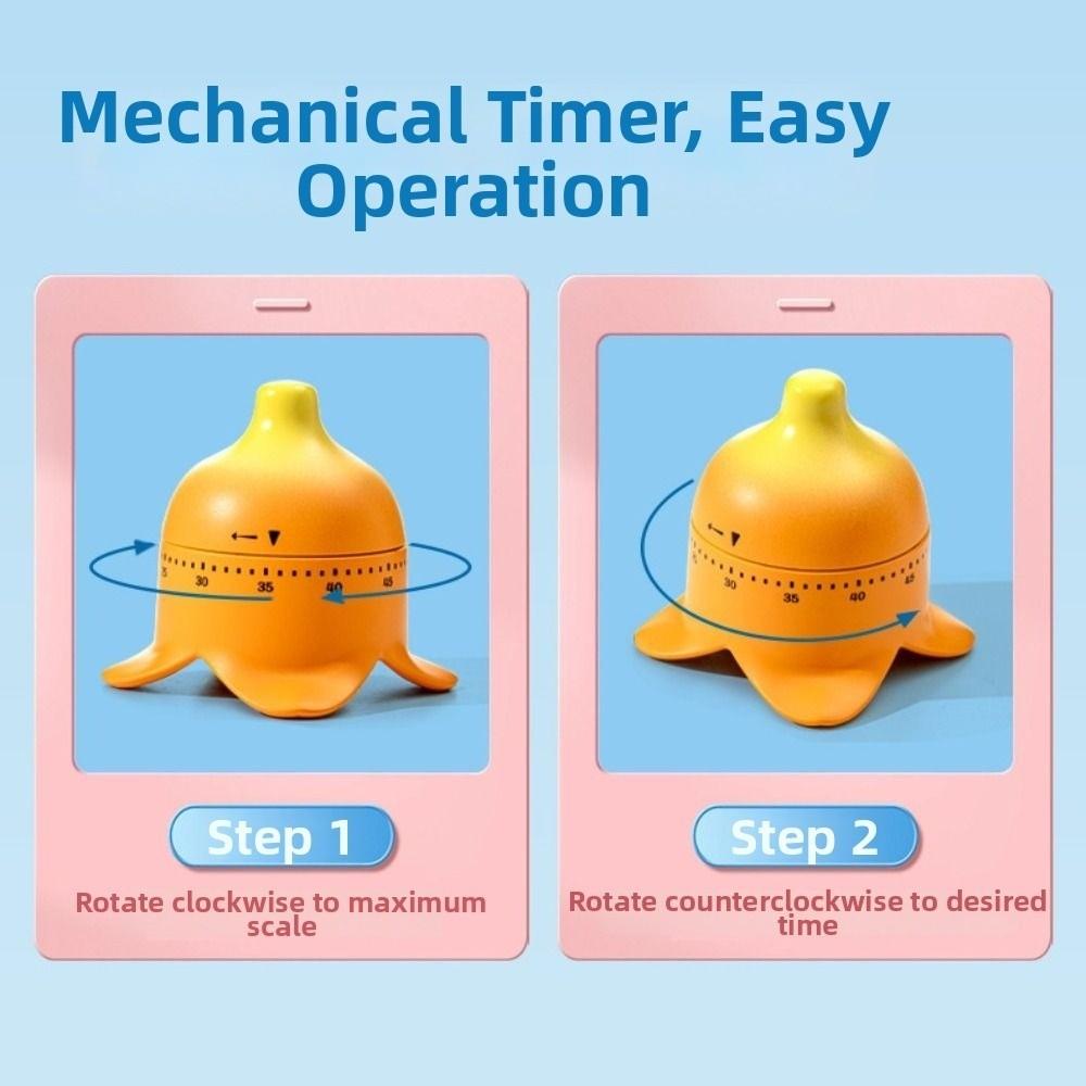 60 Minutes Countdown Alarm Clock Cartoon Mechanical Timer Children Study Timer Kids/Adult