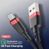USLION Кабель USB Type C 3A для быстрой зарядки мобильного телефона Samsung Type-C Кабель USB C для зарядки