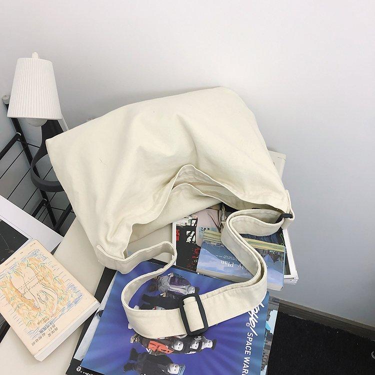 Модная универсальная сумка-мессенджер, женская большая вместительная холщовая сумка в стиле ретро, ​​студенческая сумка, простая большая сумка