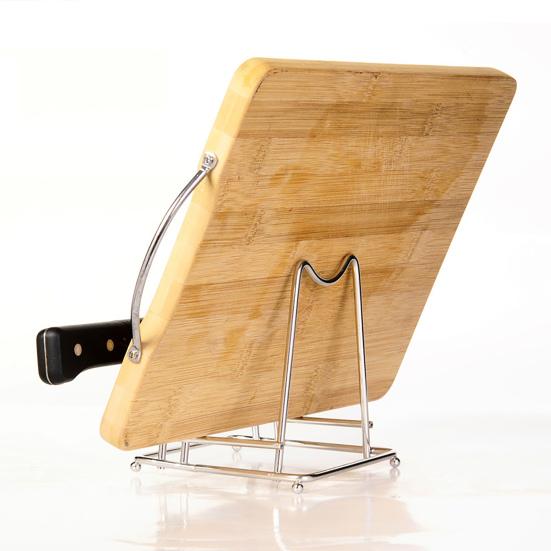 Органайзер для разделочной доски. Высокопрочная органайзер для кладовой. Подставка для разделочной доски из нержавеющей стали квадратной формы.