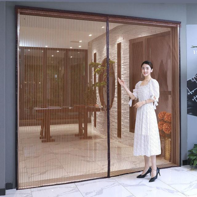 2024 летняя москитная сетка, занавеска для двери, защита от насекомых, кухонные шторы, занавеска на дверь, окно, магнитная сетка, занавеска