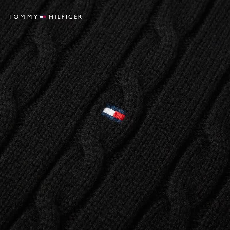 Tommy Hilfiger Мужской свитер с косами из смесовой шерсти