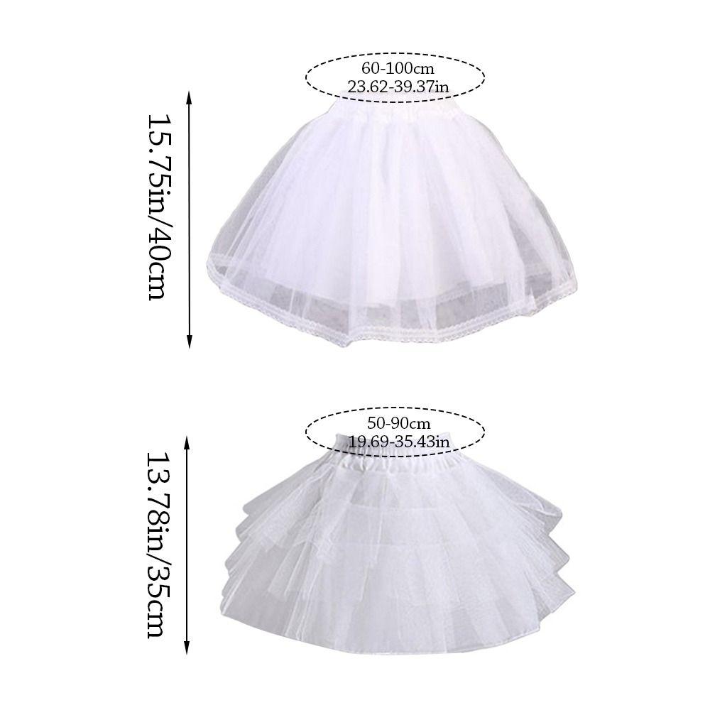 White Underskirt Crinoline A-line Shape Ball Gown Petticoats Fashion Flower Dress Accessories